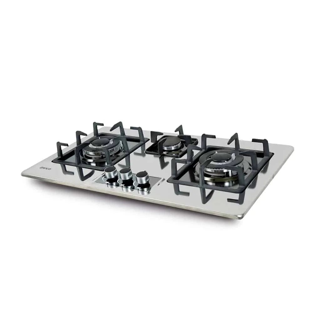 Hanco HH-T760FB 3 Burner, 760 mm, Black Steel, Square Heavy Grill, Sabaf Burner. Heavy Grill
