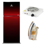Dawlance 9178 WB Long Freezer Avante - 353 Ltr-14 Cft - Glass Door +  Electric stove & Imported Iron