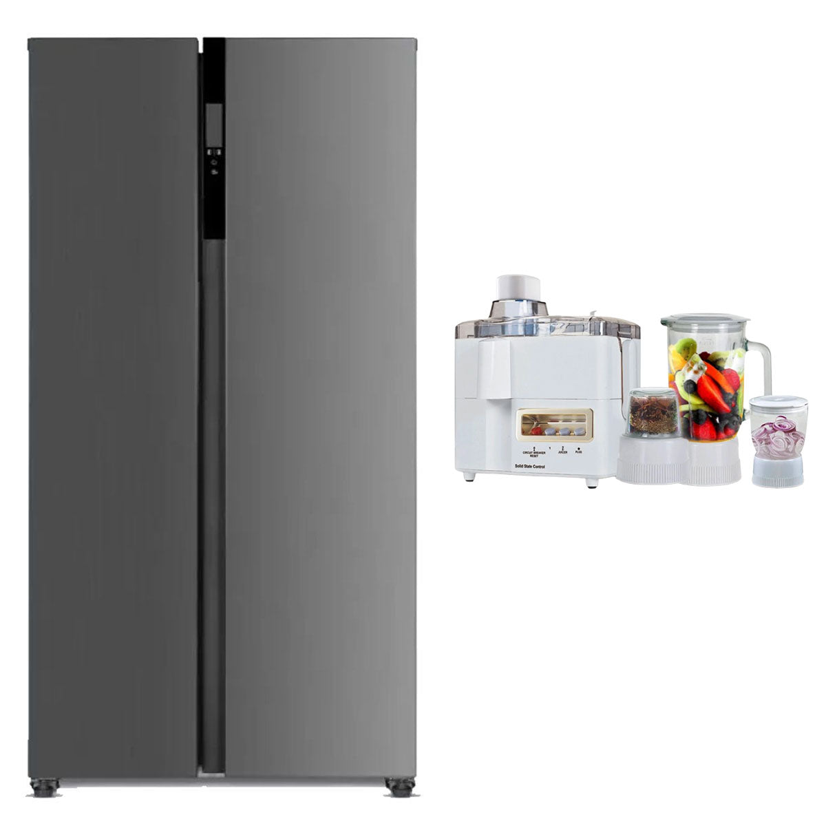 Dawlance DSS-9055 INV INOX Double Door Refrigerator- 18 CFT + Premium 4 in 1 Food Factory
