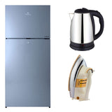 DAWLANCE REFRIGERATOR 9160 LF CHROME PRO 10 CFT + Imported Iron & Premium Kettle