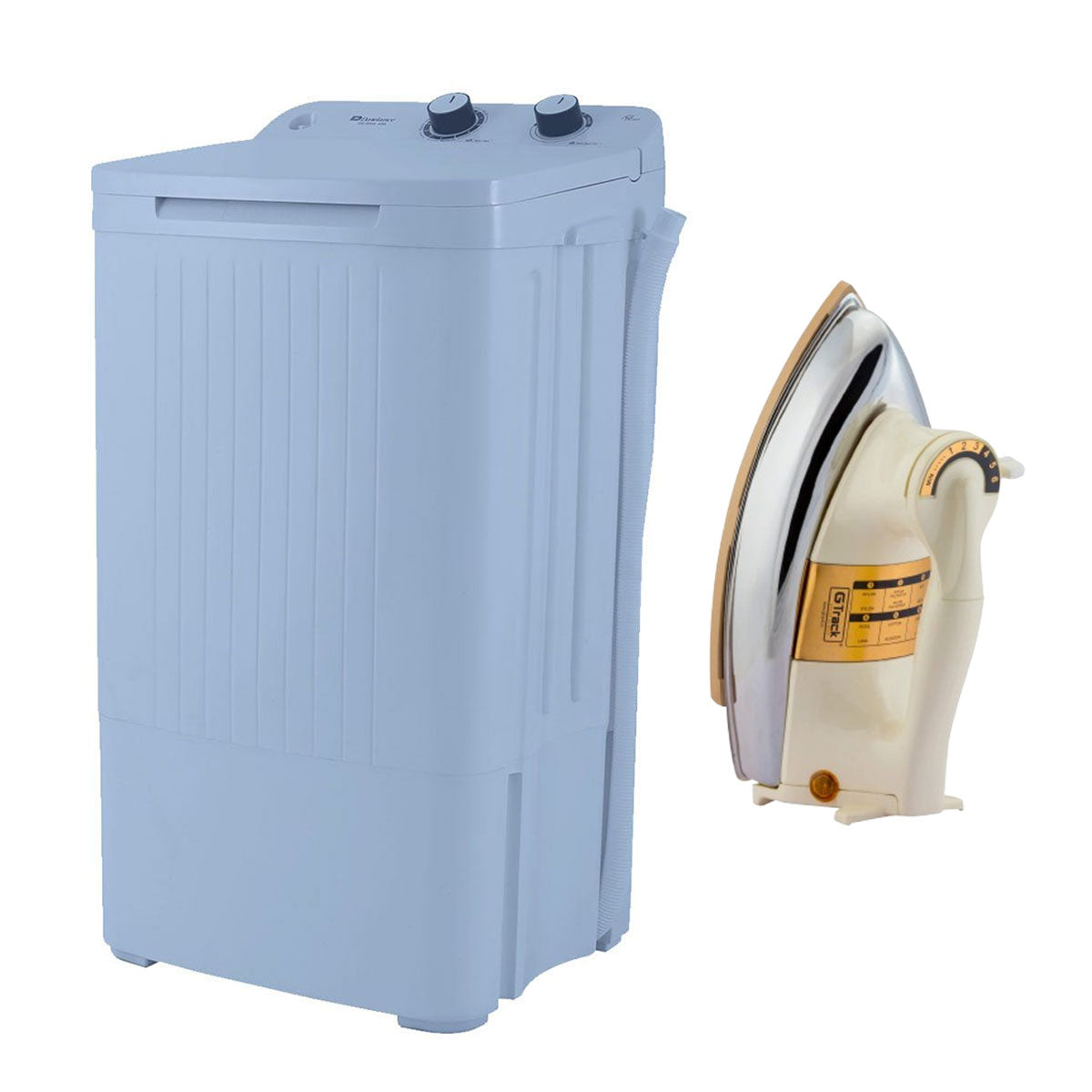 Dawlance Single Tub Spinner Dryer DS 9000 White - 12kg + Imported Iron