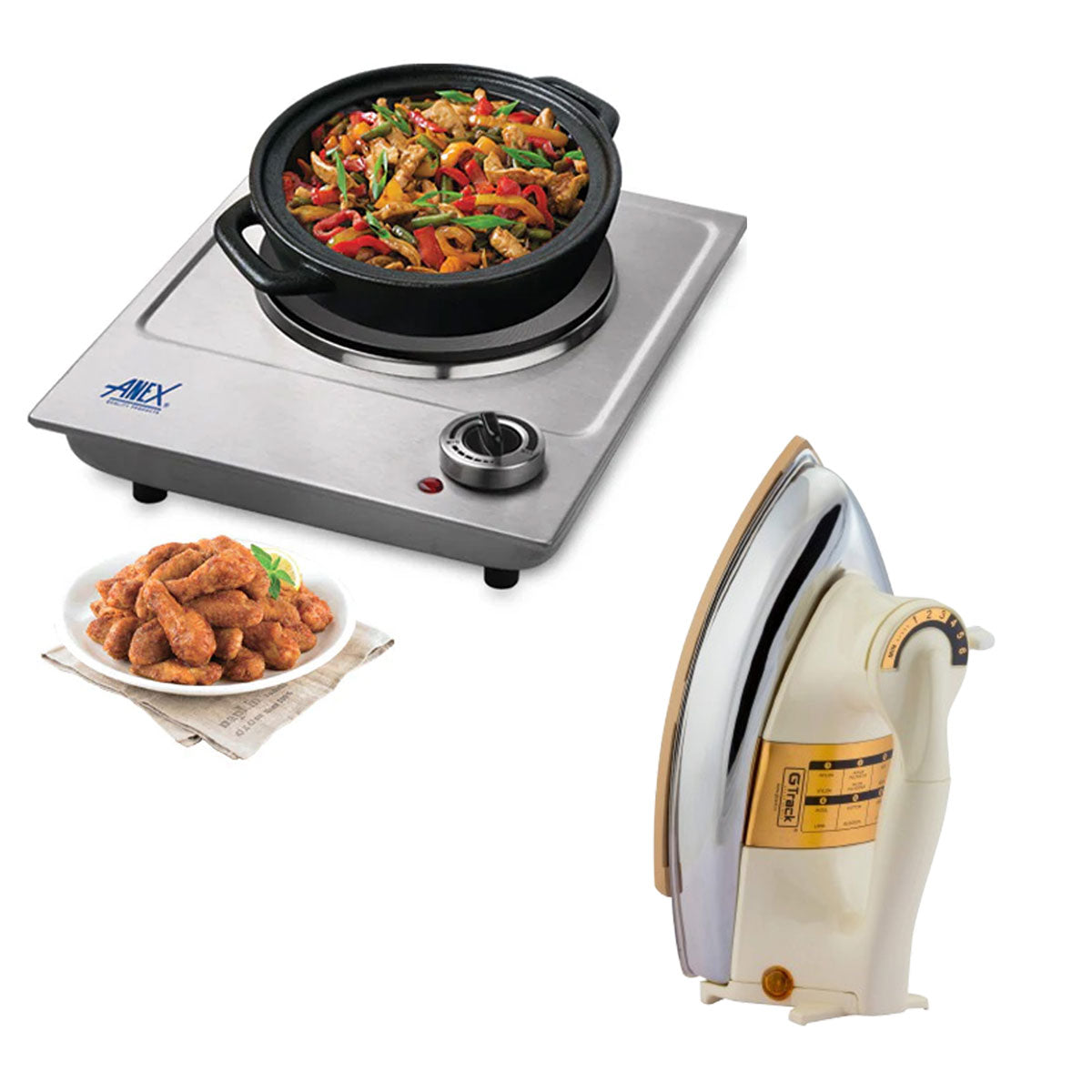 AG-3061 Deluxe Hot Plate + Imported Iron