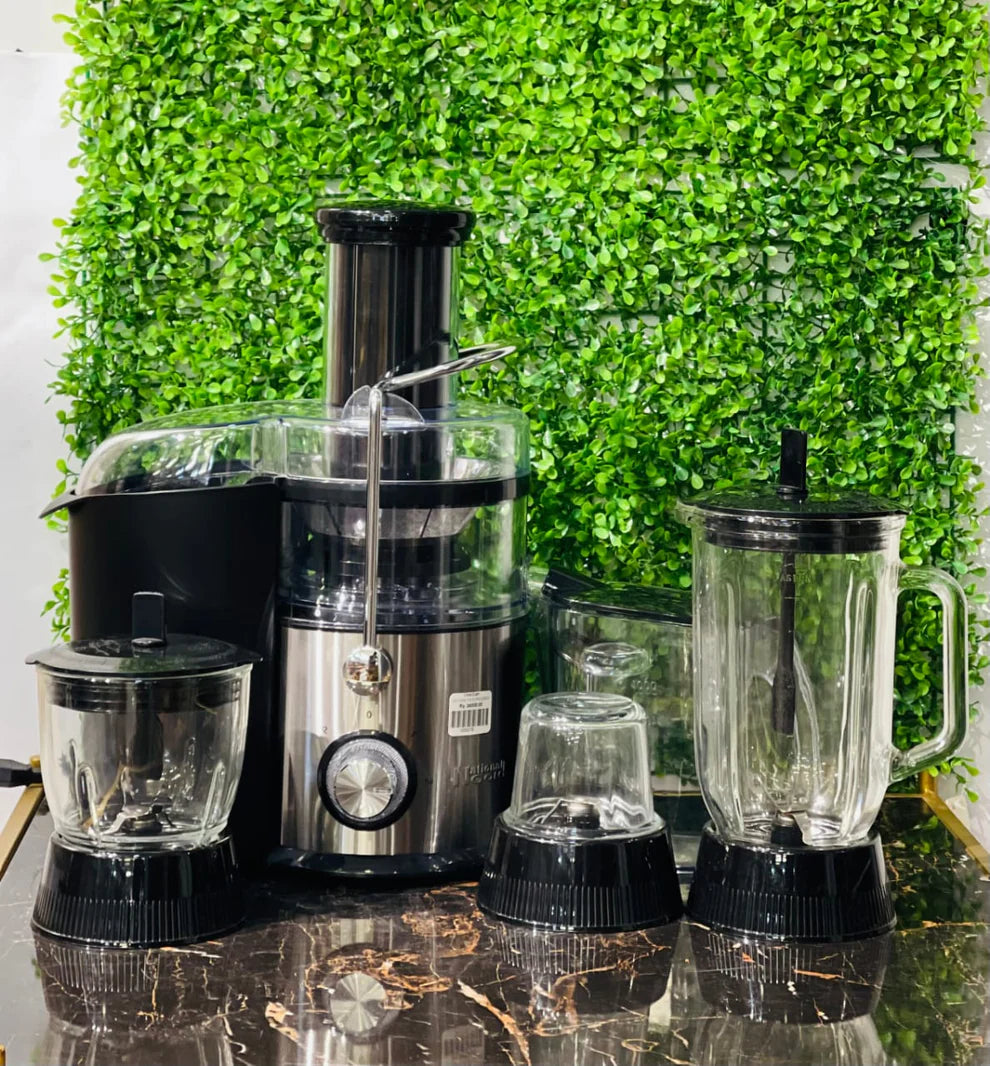 National Gold (NG) - Juicer Blender - 4 IN 1 - 800W - 1.L Glass Jar - Steel Black Body - NG786-2015