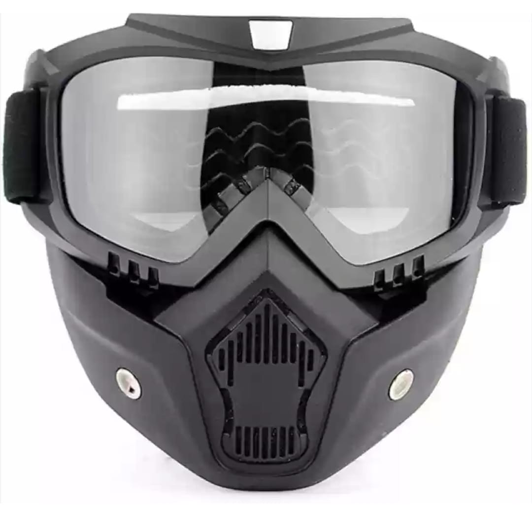 Set of Mask and Goggles for Motorbikes Riding full Face Mask Shield