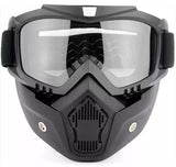 Set of Mask and Goggles for Motorbikes Riding full Face Mask Shield