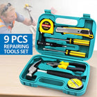 New 9-piece Set of Emergency Tools Safety Hammer Hardware Tool Set Car Home Box Toolbox Repair Simple Combination Workshop