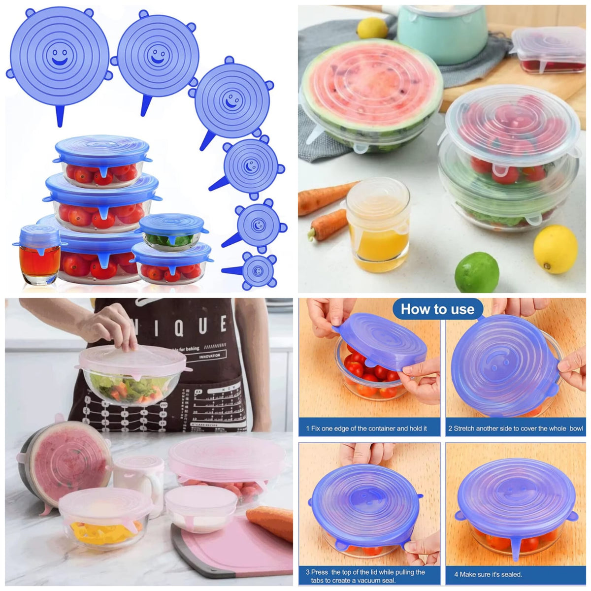 6Pcs Silicone Lids