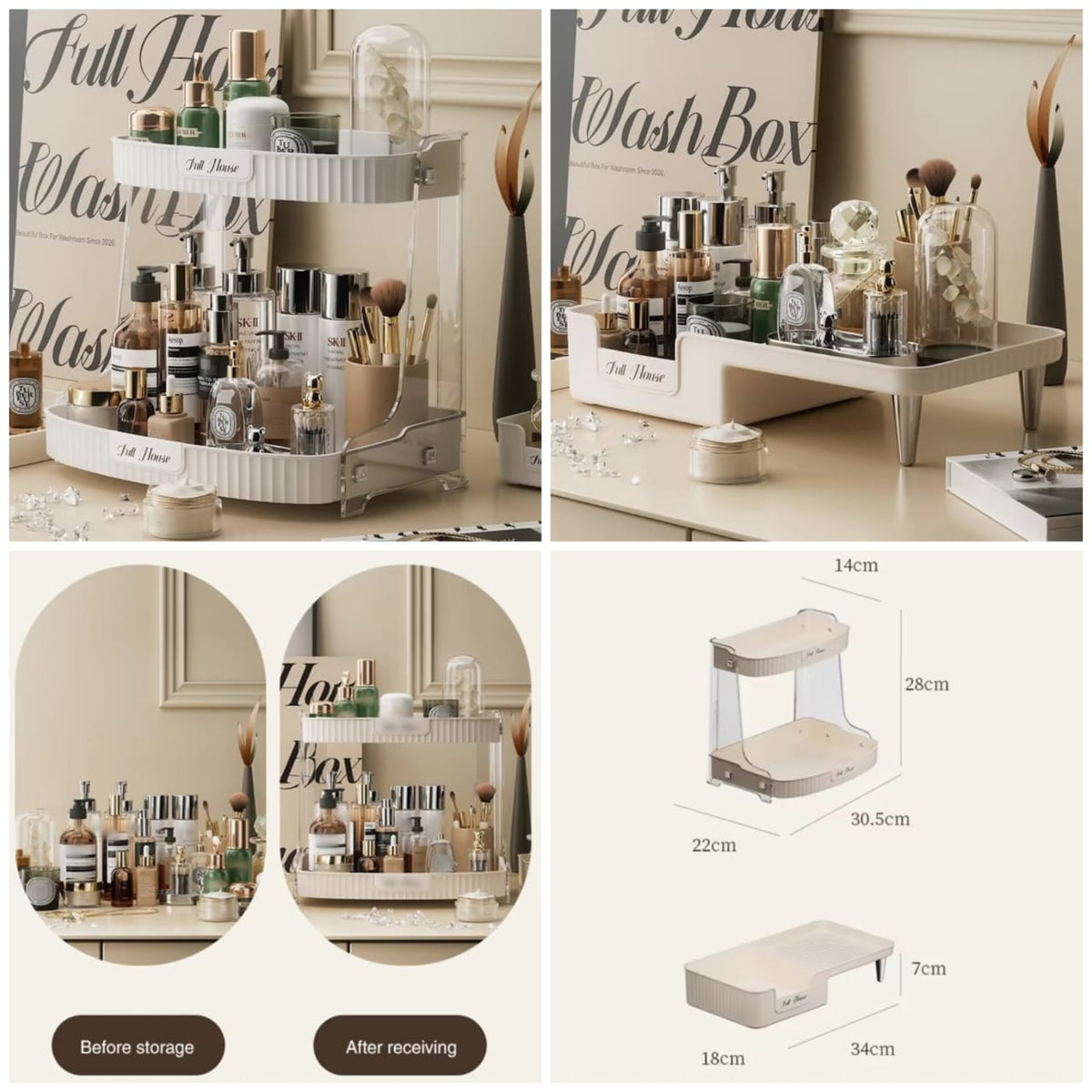 Cosmetic Rack Setting Desktop 2Layer Cosmetic Storage Rack – Surmawala Website