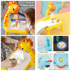 Children Projection Drawing Board LED Projector - Writing Board Household Erasable