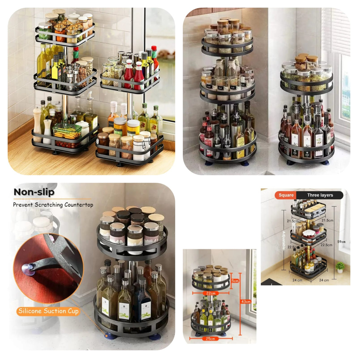 Rotating Iron Storage Rack