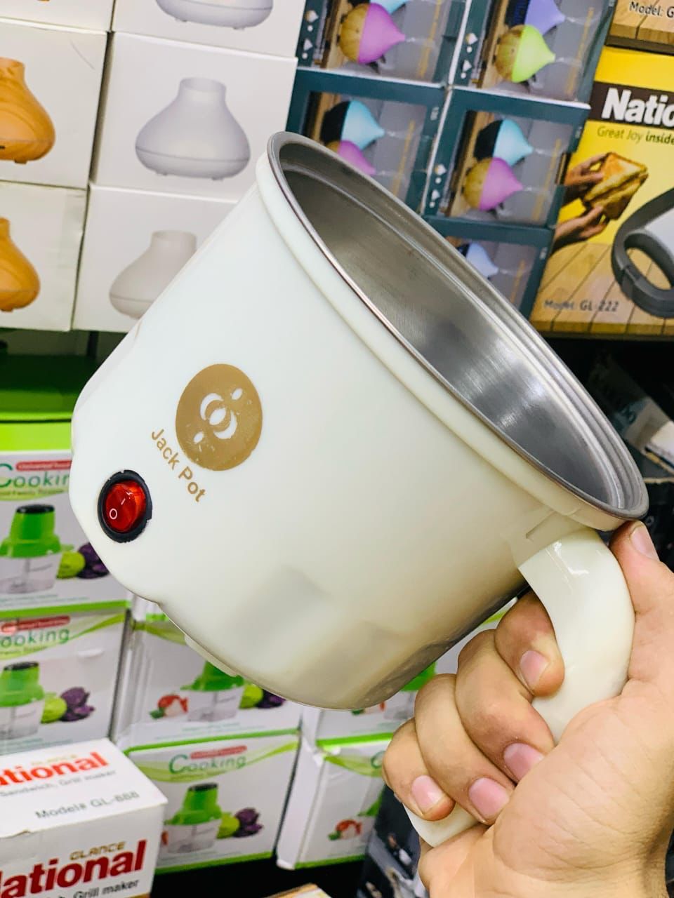 3in1 Electric Cooking Plastic Coated Pot with Egg Boiler
