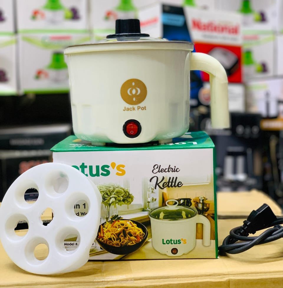 3in1 Electric Cooking Plastic Coated Pot with Egg Boiler
