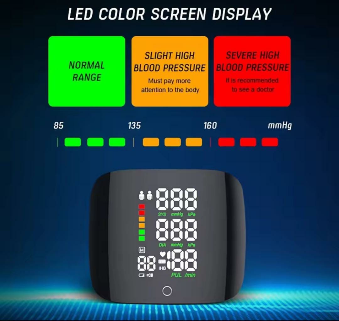 Rechargeable Wrist Blood Pressure Monitor