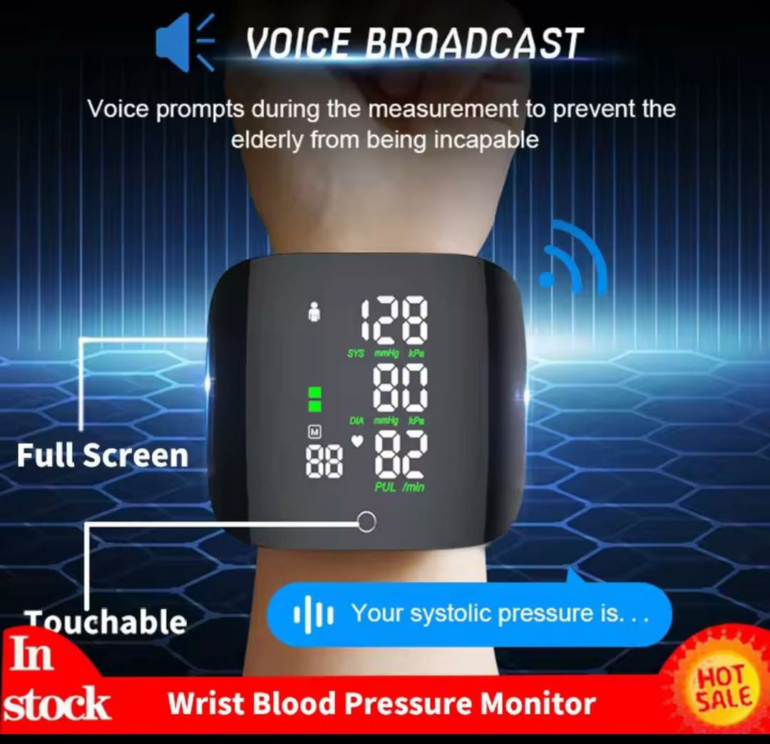 Rechargeable Wrist Blood Pressure Monitor