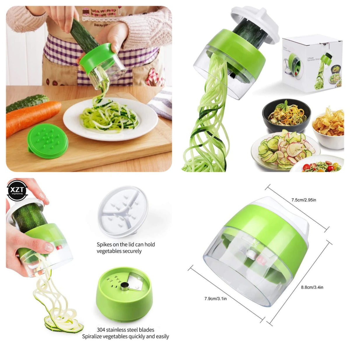 4 in 1 Vegetable Spiral Cutter