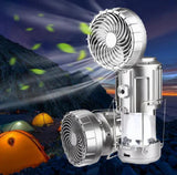 Camping lantern with Solar fan charge