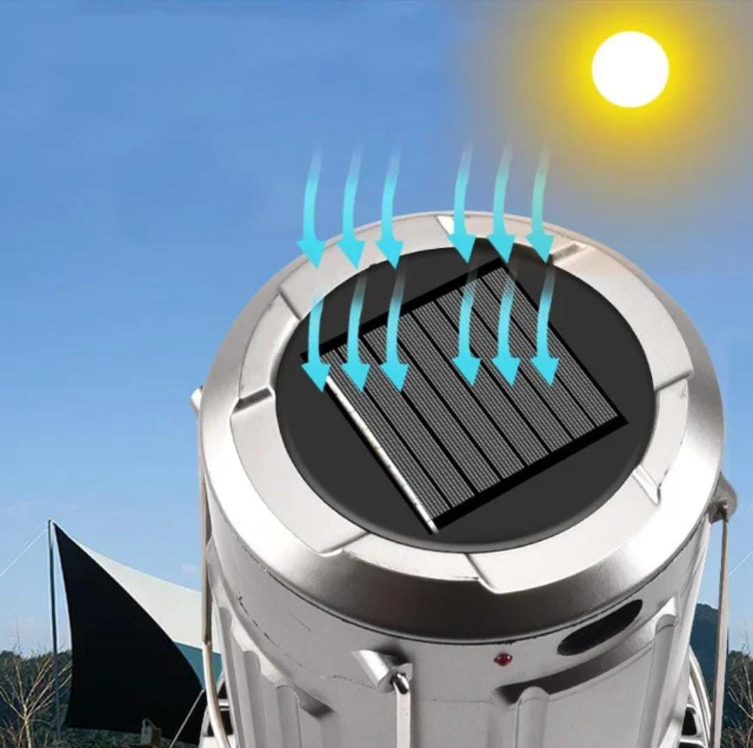 Camping lantern with Solar fan charge