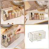 Dustproof 3 Partition Cotton Bud & Lipstick Organizer