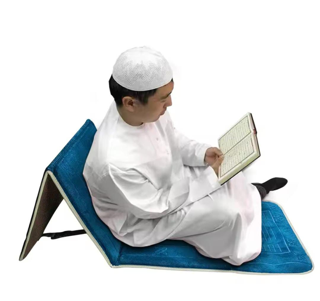 Foldable Prayer Mat With Back Support (JA NAMAZ)