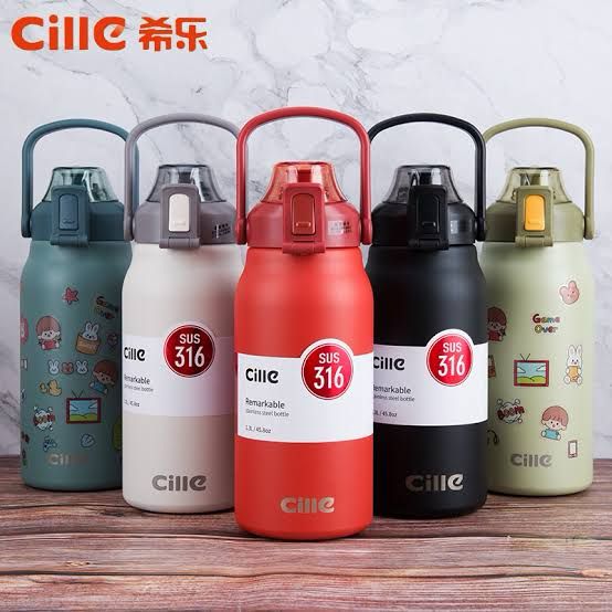 Stainless Steel Water Bottle 316sus with Handle (1200ml)