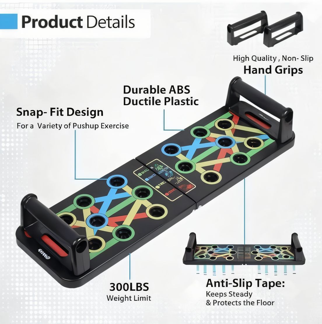 Foldable Multipurpose Durable Pushup Rack / Board