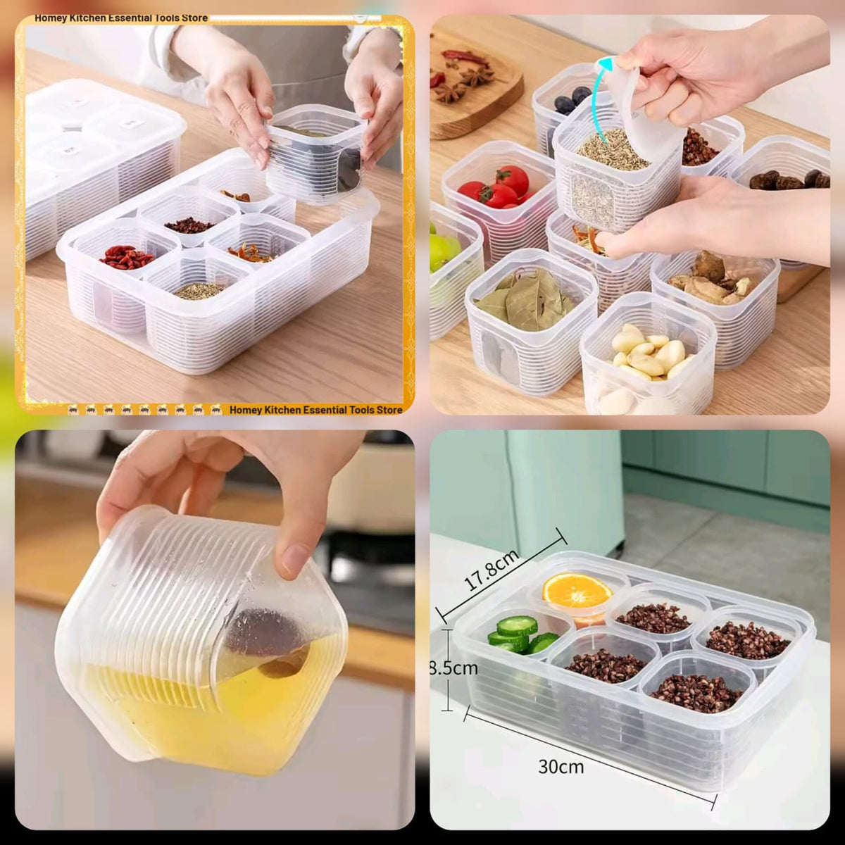 6 Grid Vegetable Box