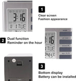 Digital LCD Screen Alarm Clock, Calendar with Pen Holder for Office & home
