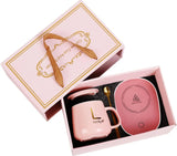 Cup Warmer Heater Set With Ceramic Mug & Tea Spoon