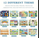 Montessori Busy Book for Kids, Educational Toy, 12 Pages Toddler Activity Binder