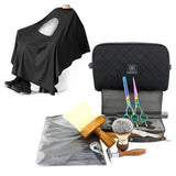 Personal Barber Kit with Multicolored 6 Inch Razor Scissors