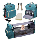Baby Bag & Convertible Travel Bed (Backpack, Mattress, Hook Belts)