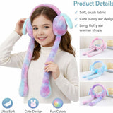 Bunny Earmuffs with Moving Jumping Rabbit Ears