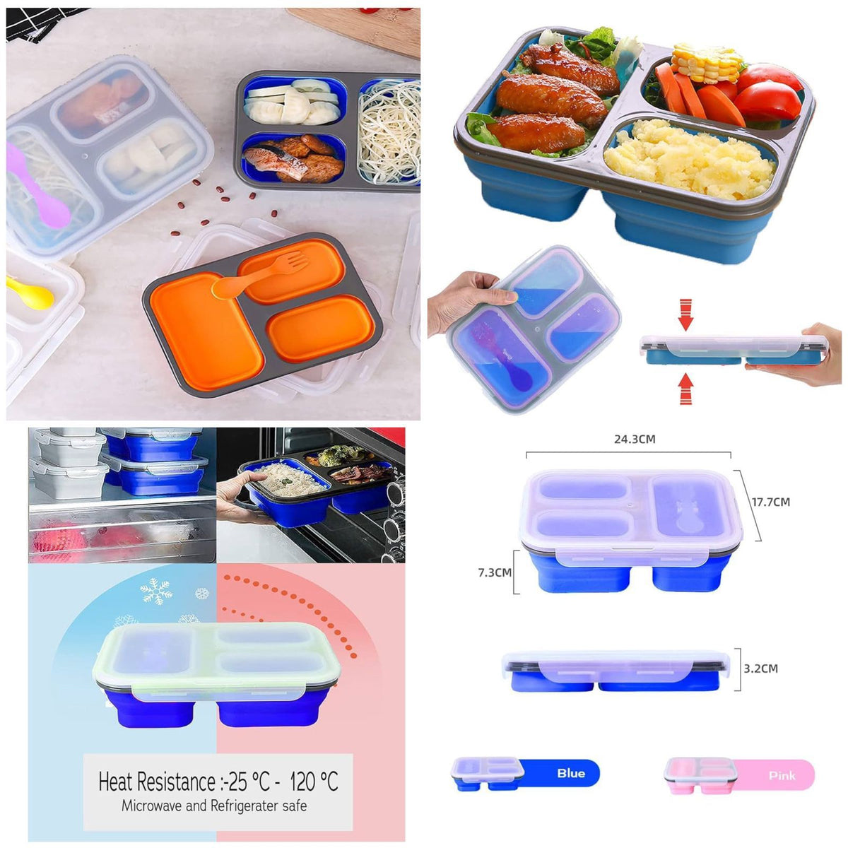 Collapsible Silicone Lunch Box
