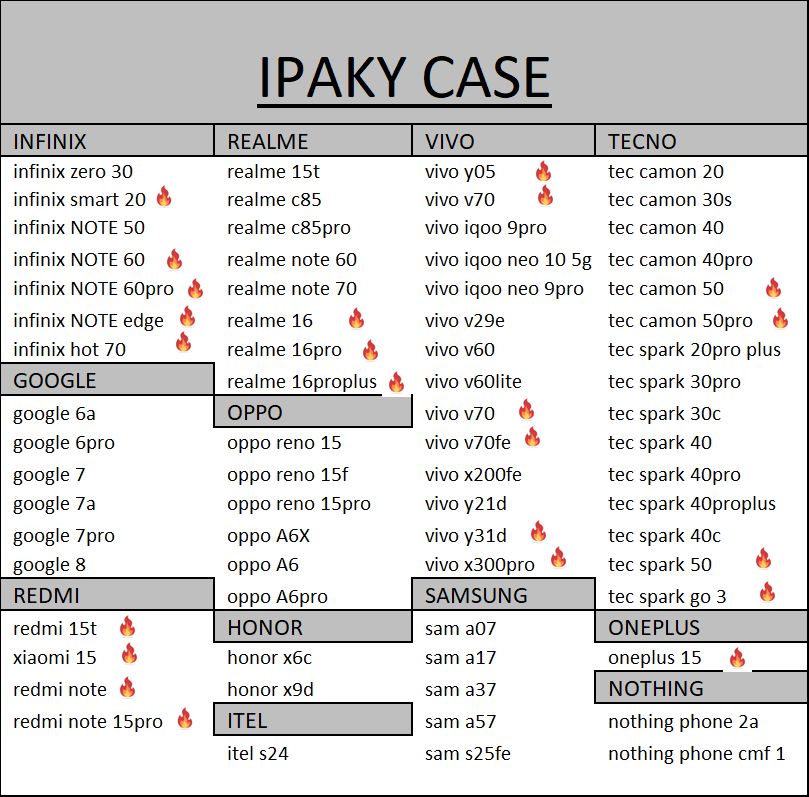 IPAKY CASE BACK COVER