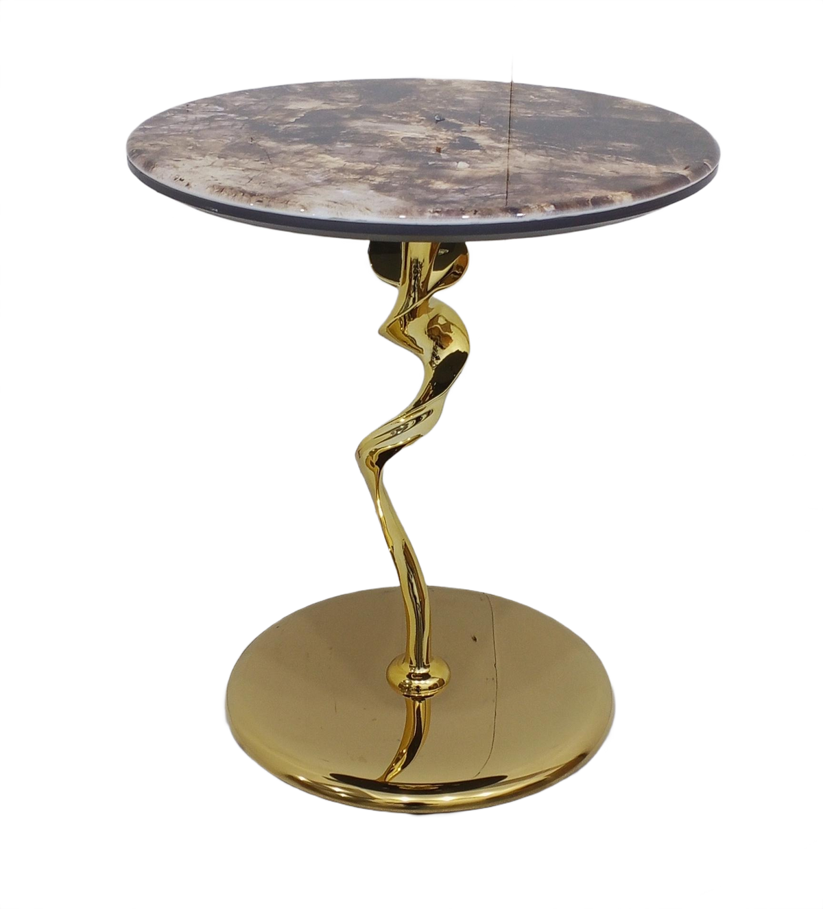 Linea Side Table -1033 Golden  (Available on Easy Installments)