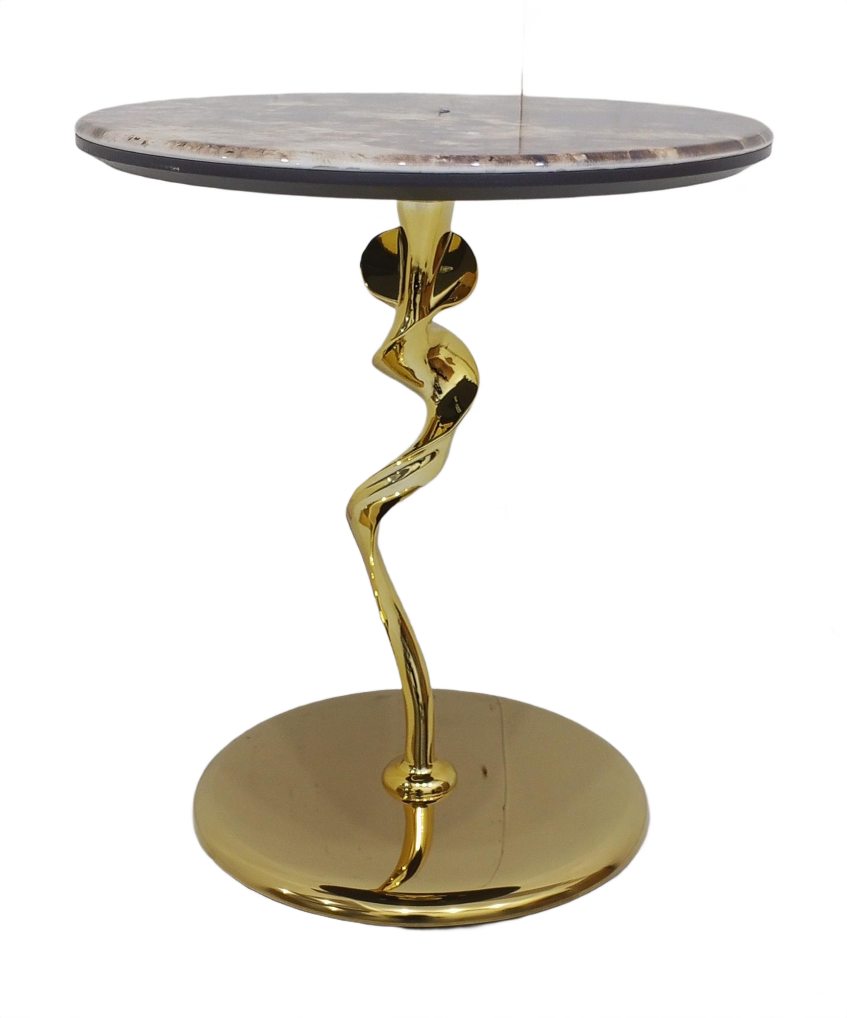 Linea Side Table -1033 Golden  (Available on Easy Installments)