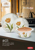 Elite Crystal Coated 72-Piece Dinnerware Set – The Choice of Every Bridal