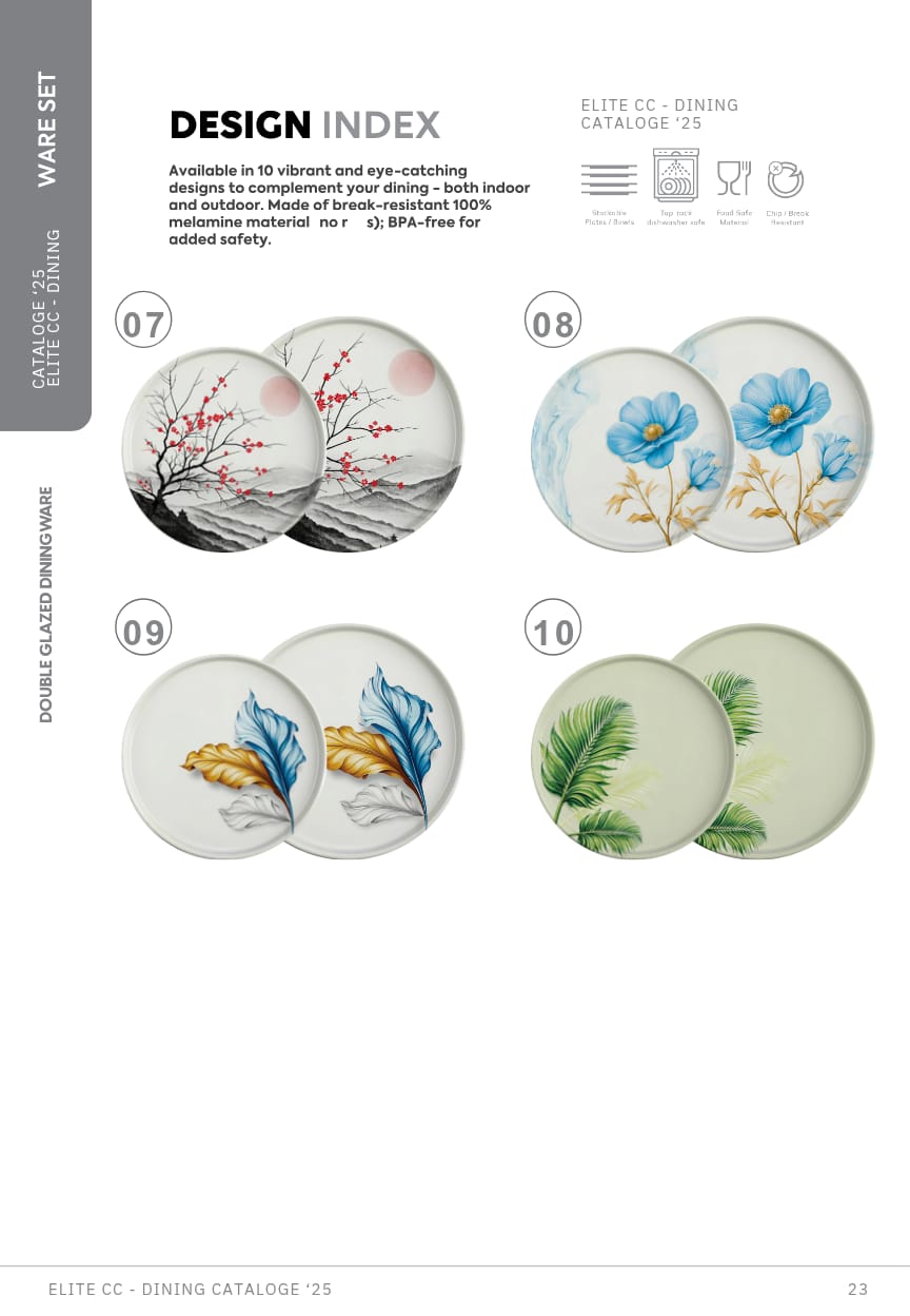 Elite Crystal Coated 72-Piece Dinnerware Set – The Choice of Every Bridal
