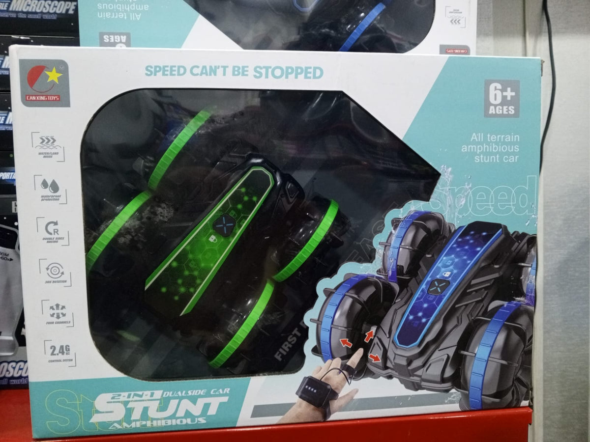 2-in-1 Dual-Side Remote Control Amphibious Stunt Car for Kids (Ages 6+)
