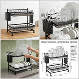 2-Tier Stainless Steel Dish Rack