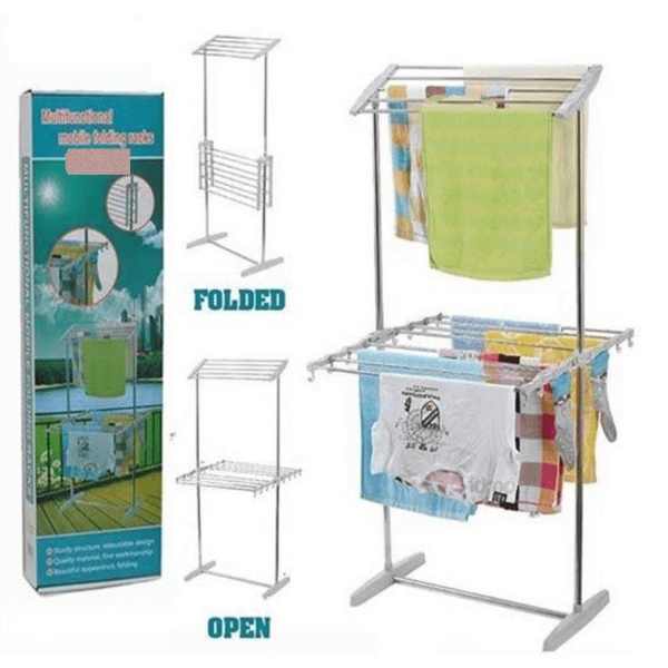 2 layer - Folding Cloth, Towel Dryer Rack Stand