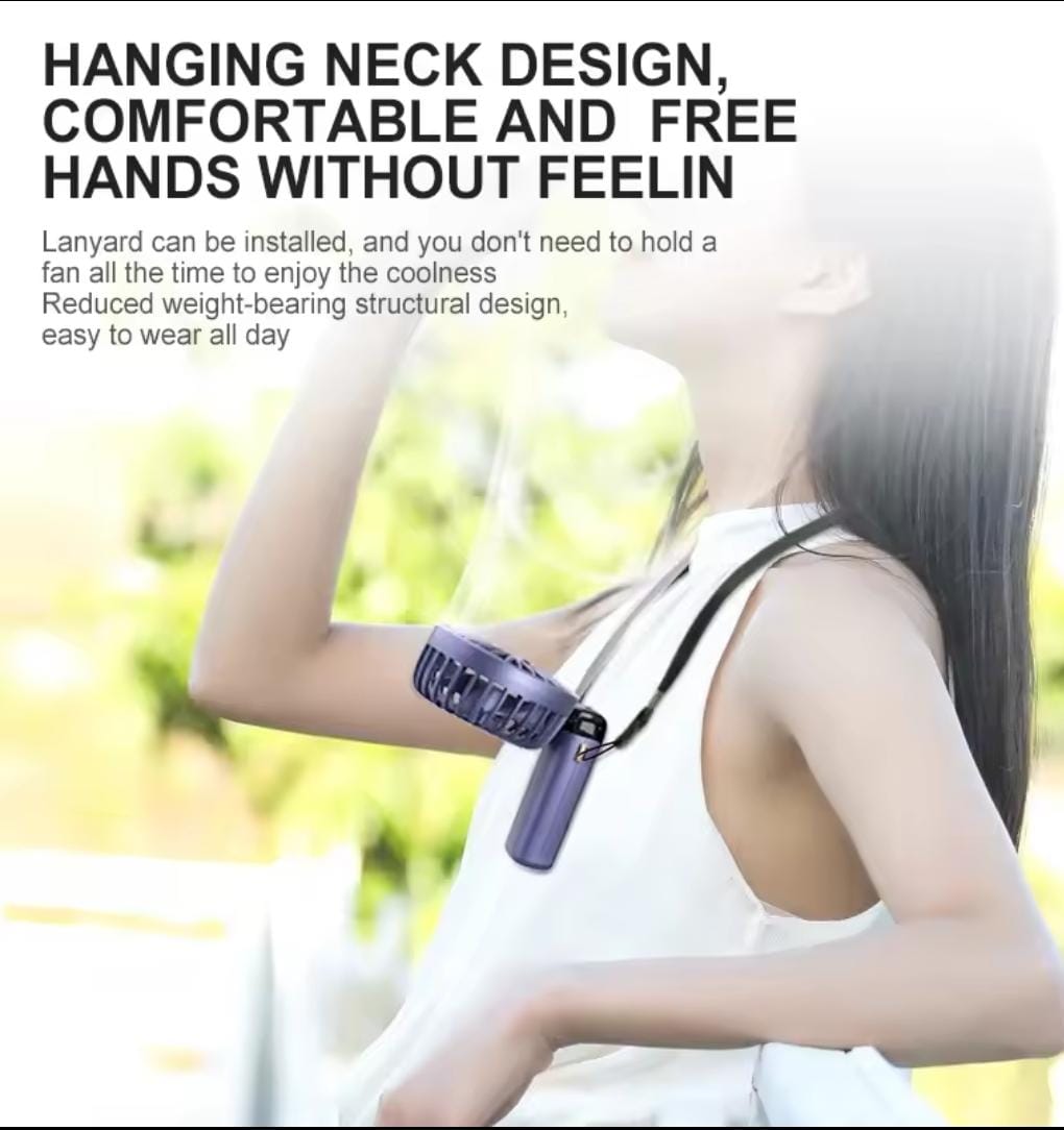 Rechargeable Fan with Phone Stand and Display Screen