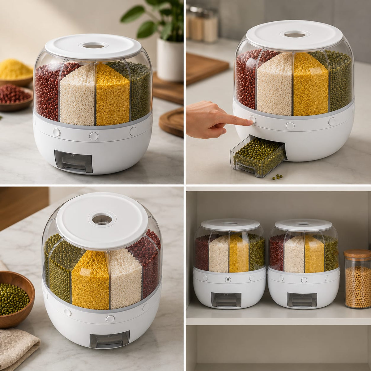 360° ROTATING RICE BARREL