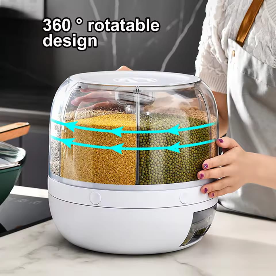 360° ROTATING RICE BARREL
