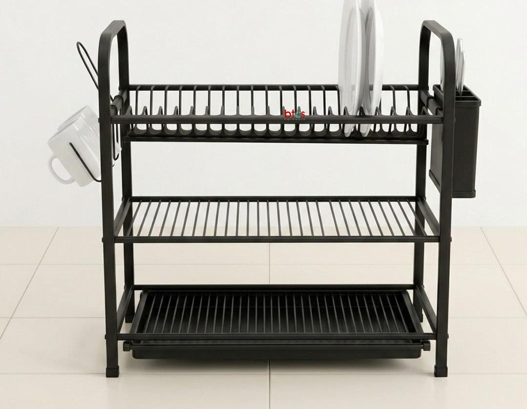 3 Tier Dish Drying Rack | Stainless Steel Kitchen Organizer Stand