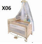 COCOBB 3-in-1 Convertible Baby Crib – Portable Pack and Play Yard with Mosquito Net, Diaper Changing Station, and Wheels (Beige) (Copy) (Copy)