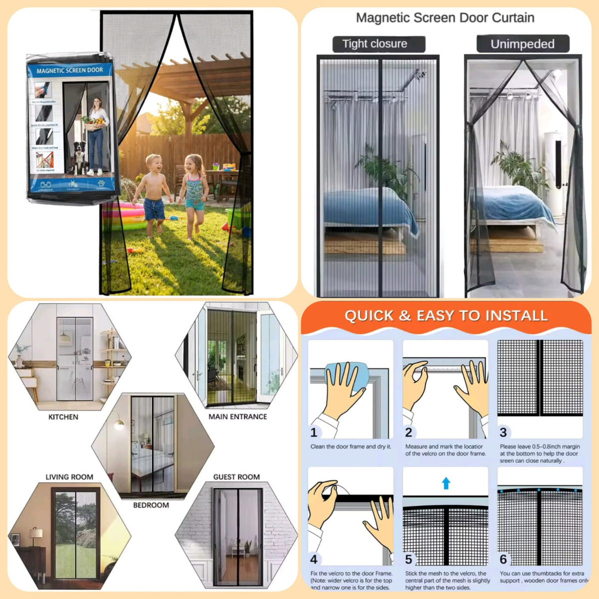 Door Megnetic Net Curtain