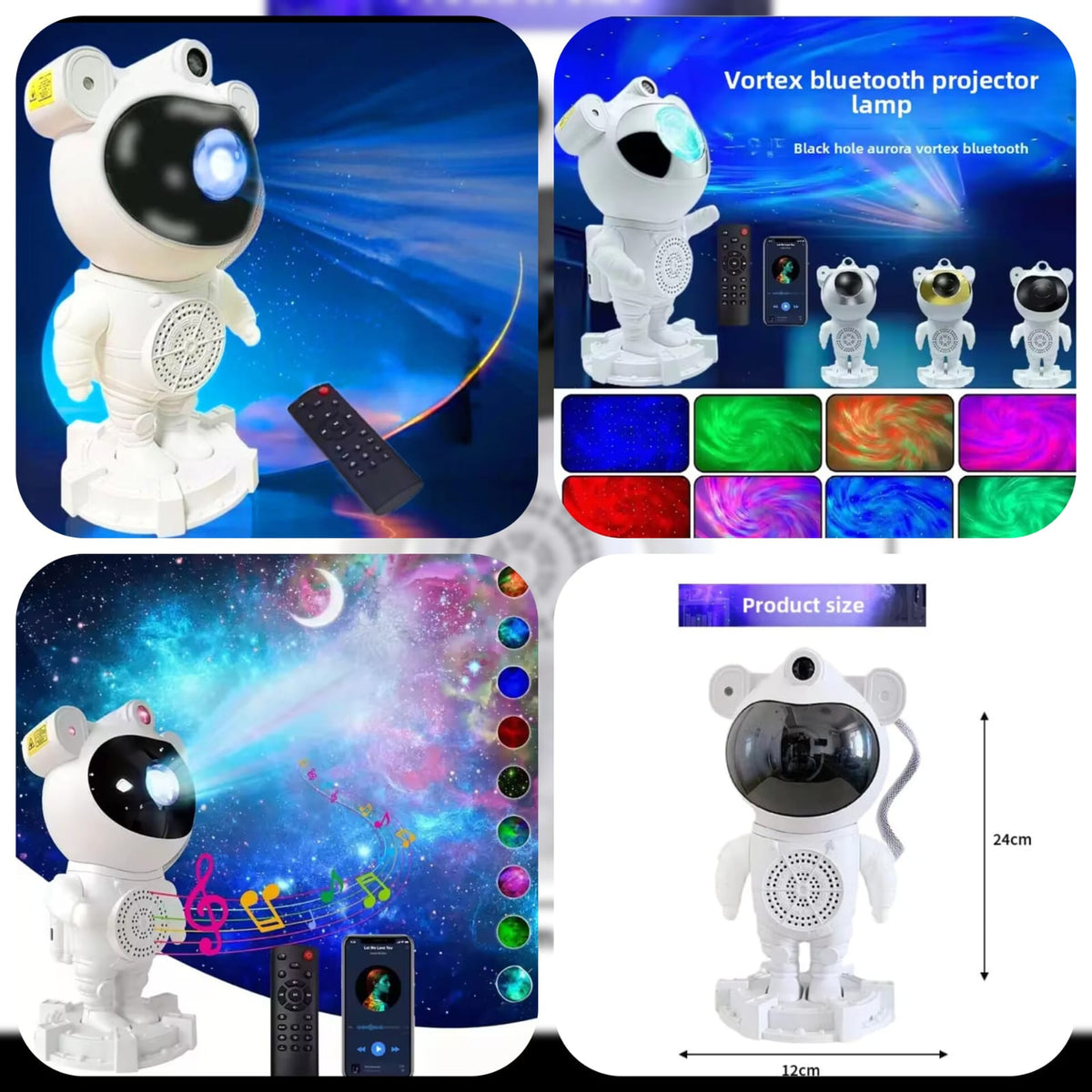 Astronaut projector with Bluetooth speaker