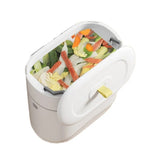 Wall Mounted & Cabinet Hanging Kitchen Trash Can with Sliding Lid – Narrow Compost Bin for Bathroom & Kitchen
