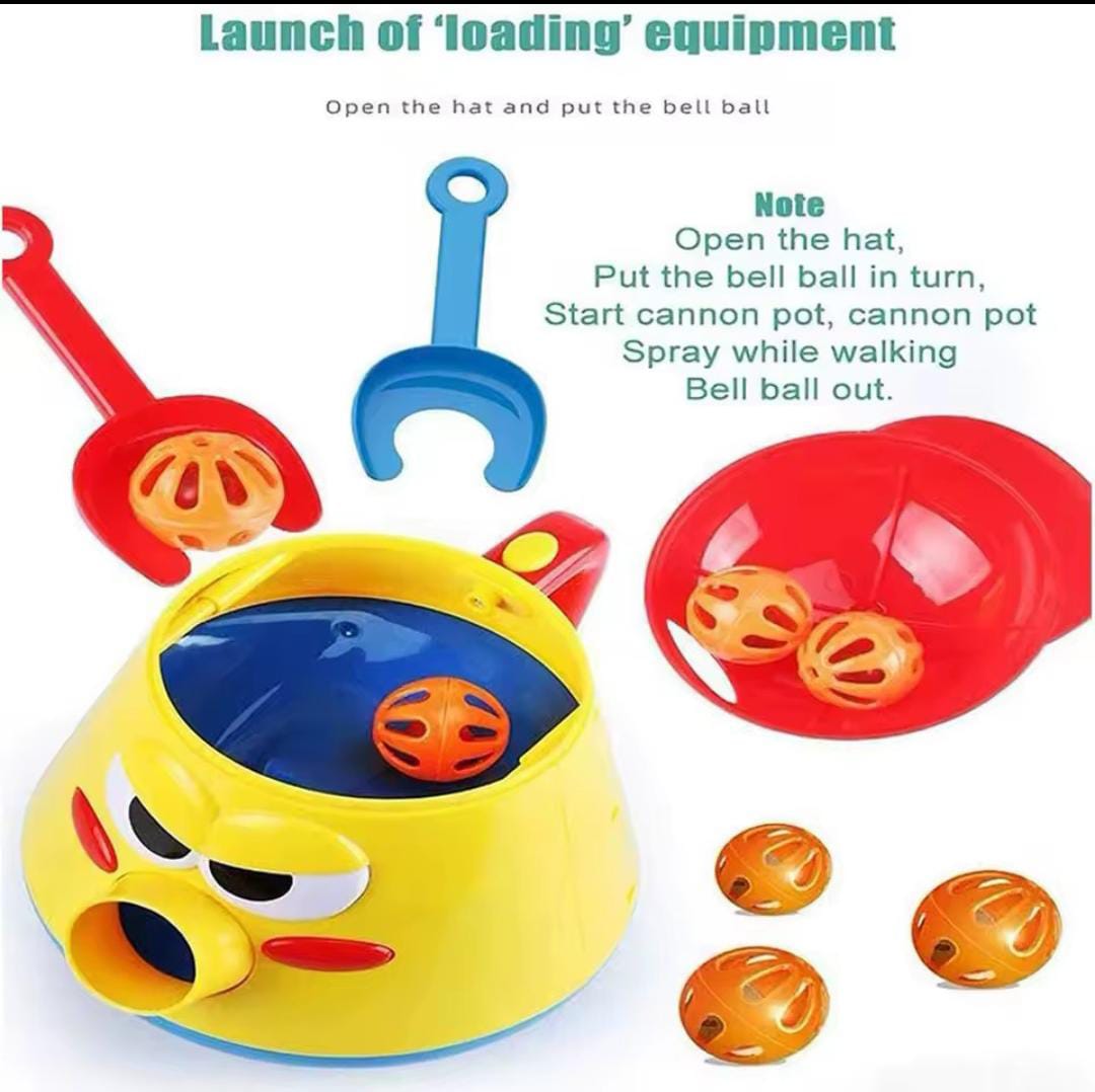 Montessori Creative Ball Cannon Pot & Push Vacuum Collector Educational Toy Set
